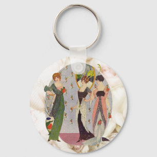 Porte-clés Vintage élégante mode féminine des années 1920