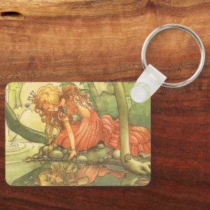 Porte-clés Vintage Fairy Tale, Frog Prince Princesse par Pond