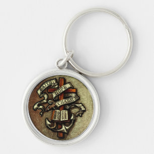 Porte-clés Vintage Faith Hope Charity Symbole Porte - clé