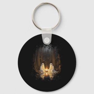 Porte-clés Vintage Feu de Fantôme Camping Halloween gothique