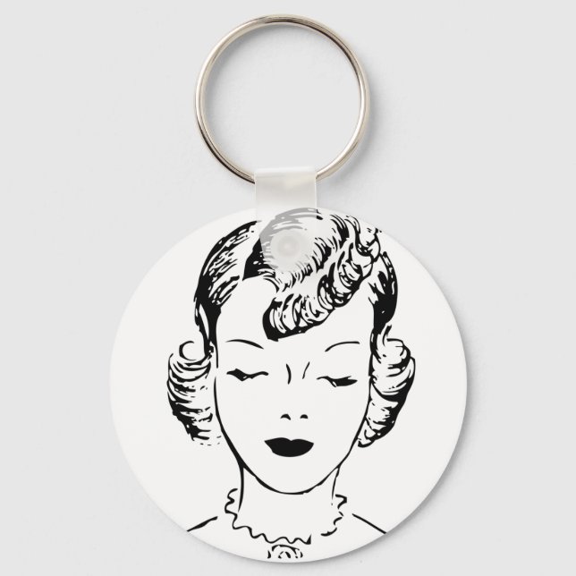 Porte-clés Vintage fille (Recto)