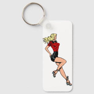 Porte-clés Vintage fille glamour à côté, Blond Blombshell