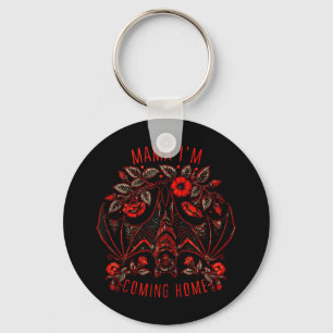 Porte-clés Vintage Floral Mama Je viens à la maison Bat Funny