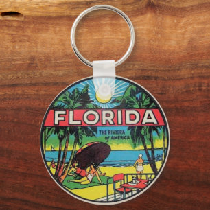 Porte-clés Vintage Florida Keys Porte - clé