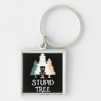 Porte-clés Vintage Frisbee Disque Golf Stupid Tree