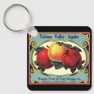 Porte-clés Vintage Fruit Crate Étiquette Art Yakima Valley Po
