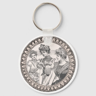Porte-clés Vintage Gibson Girls Illustration antique