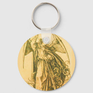 Porte-clés Vintage Gold St. Michael l'Archangel Médiéval