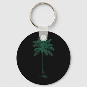 Porte-clés Vintage Hawaiian Palm Tree Beach Tropical Island P
