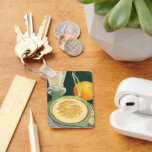 Porte-clés Vintage Health Foods, Beverages, Healthy Breakfast<br><div class="desc">Vintage illustration health food and beverages image featuring a healthy breakfast of hot oatmeal,  glass of milk and an orange fruit.</div>
