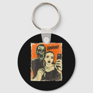 Porte-clés Vintage Horreur Comique Zombie Selfie Déplaisant m