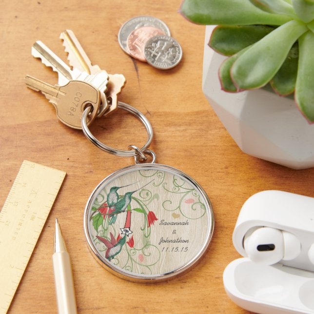 Porte-clés Vintage Hummingbirds Wedding Key Chain (Bureau)