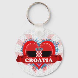 Porte-clés Vintage I Love Croatia
