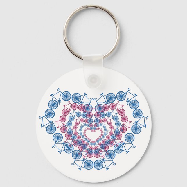 Porte-clés Vintage I love Cycling (Recto)