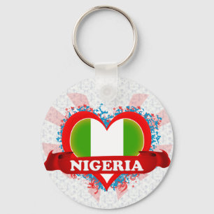 Porte-clés Vintage I Love Nigeria