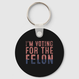 Porte-clés Vintage Je Vote Pour Le Criminel Donald Trump