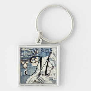 Porte-clés Vintage Jeans Victorian Pocket Watch Porte - clé