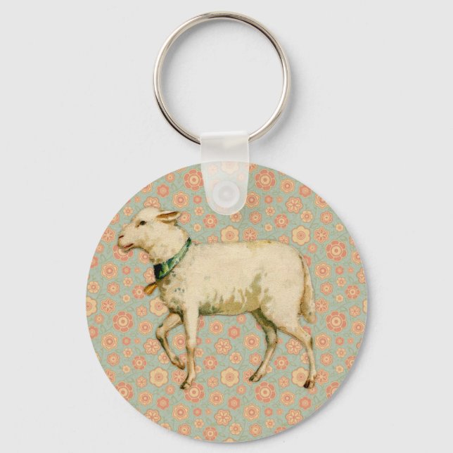 Porte-clés Vintage Lamb Art (Recto)