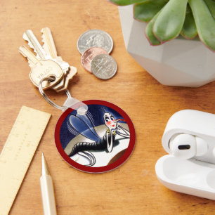 Porte-clés Vintage Madame Malaria Mosquito