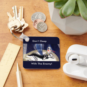 Porte-clés Vintage Madame Malaria Mosquito