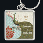 Porte-clés Vintage Mariage de Porte - clé Love Peacock<br><div class="desc">voir plus vintages produits d'oiseaux paons voir plus vintages produits d'oiseaux Peacock Wedding Invitations Vintage Paisley Peacock Colors or Fuchsia and Lime Paisley Faire-part de mariage -Paisley Peacock Colours Wedding Invitations, RSVP, Save the Date and Direction or Reception Cards. Cartes RSVP & Place Cartes RSVP & Place Cartes Mariages d'oiseaux...</div>
