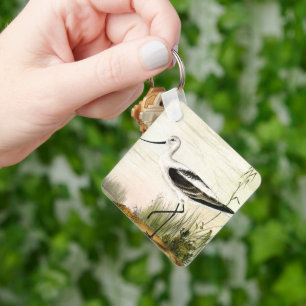 Porte-clés Vintage Marine Life Shorebirds, Avocet Birds