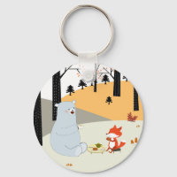 Vintage mignon printemps loup de renard d'été et o