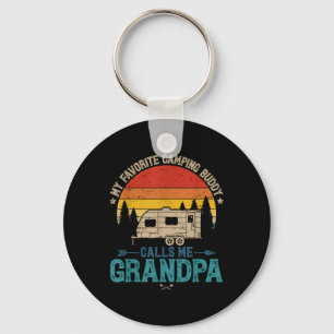 Porte-clés Vintage Mon Meilleur Copain de Camping M'appelle P