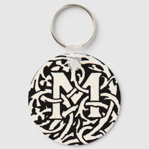 Porte-clés Vintage Monogramme M Art nouveau
