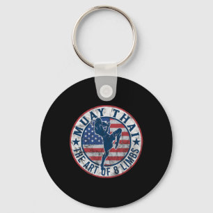 Porte-clés Vintage Muay Thai Karate Boxe Mélange Arts Martiau