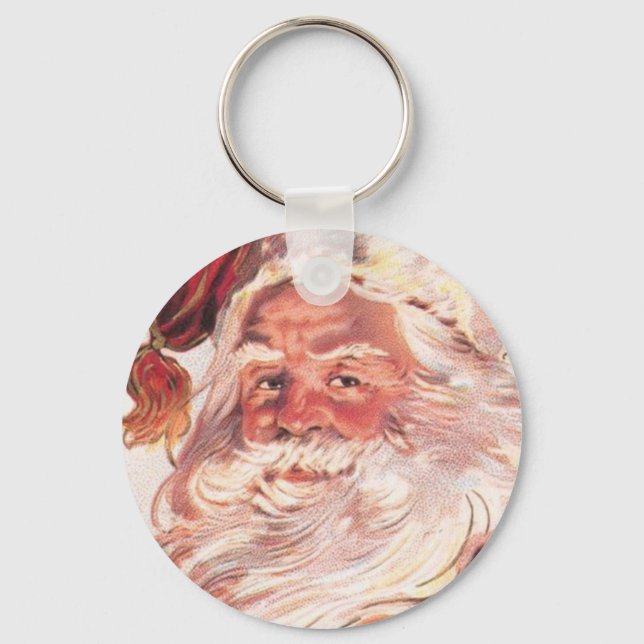 Porte-clés Vintage Noël Père Noël (Recto)