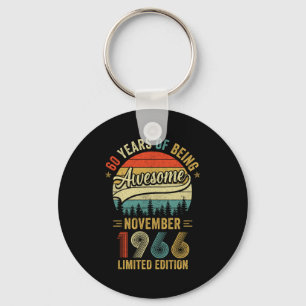 Porte-clés Vintage novembre 1966 60 Ans