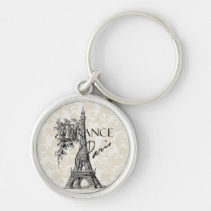 Porte-clés Vintage Paris France Tour Eiffel porte - clé
