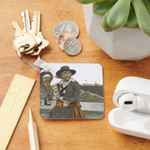 Porte-clés Vintage Pirates, enfant sur le pont de l'Adventure