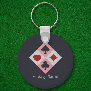 Porte-clés Vintage Playing Cards Colors Keychain