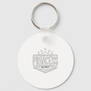 Porte-clés Vintage Princess Security Team Papa Maman Voyage e