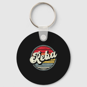 Porte-clés Vintage Reba Nom Retro Style les années 70 80s d'a