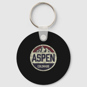 Porte-clés Vintage Retro Aspen Colorado Mountain Circle Skin