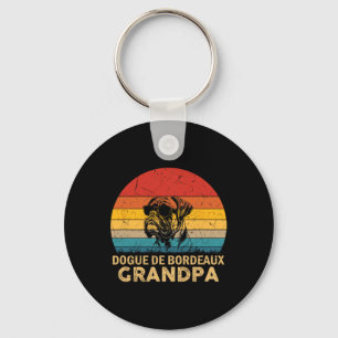 Porte-clés Vintage Retro Dogue De Bordeaux Grand-Père Chien F