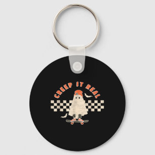 Porte-clés Vintage Retro Halloween Creep It Real Ghost Boy Fa