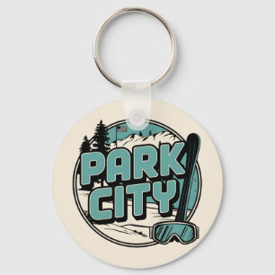 Porte-clés Vintage Retro Park City Utah Mountain cadeaux
