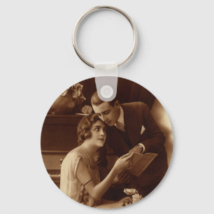 Porte-clés Vintage Romantic Music, Love and Romance Lovers