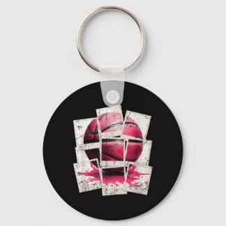 Porte-clés Vintage rose Baseball Drip Enfant Pour Femme Fille