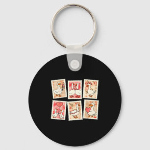 Porte-clés Vintage Saint-Valentin Oie Xoxo Mien