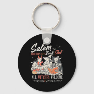 Porte-clés Vintage Salem Book Club Witchy Witch Saison Éffray