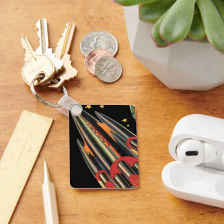 Porte-clés Vintage Science Fiction Rocket Ship by Space Stars