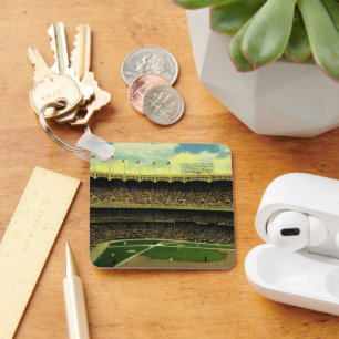 Porte-clés Vintage Sports Baseball Stadium with Crowds