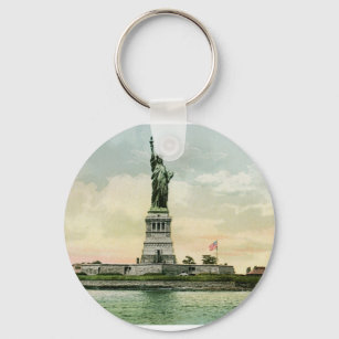 Porte-clés Vintage "Statue of Liberty" Poster. New York.
