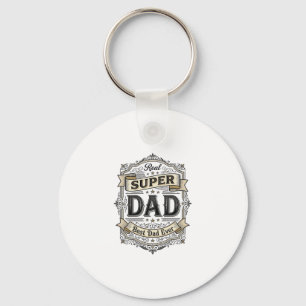 Porte-clés Vintage Super Papa Badge Conception de T-Shirt_1