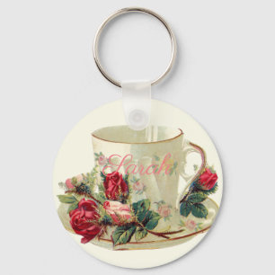 Porte-clés Vintage Teacup Personnalised Keyring